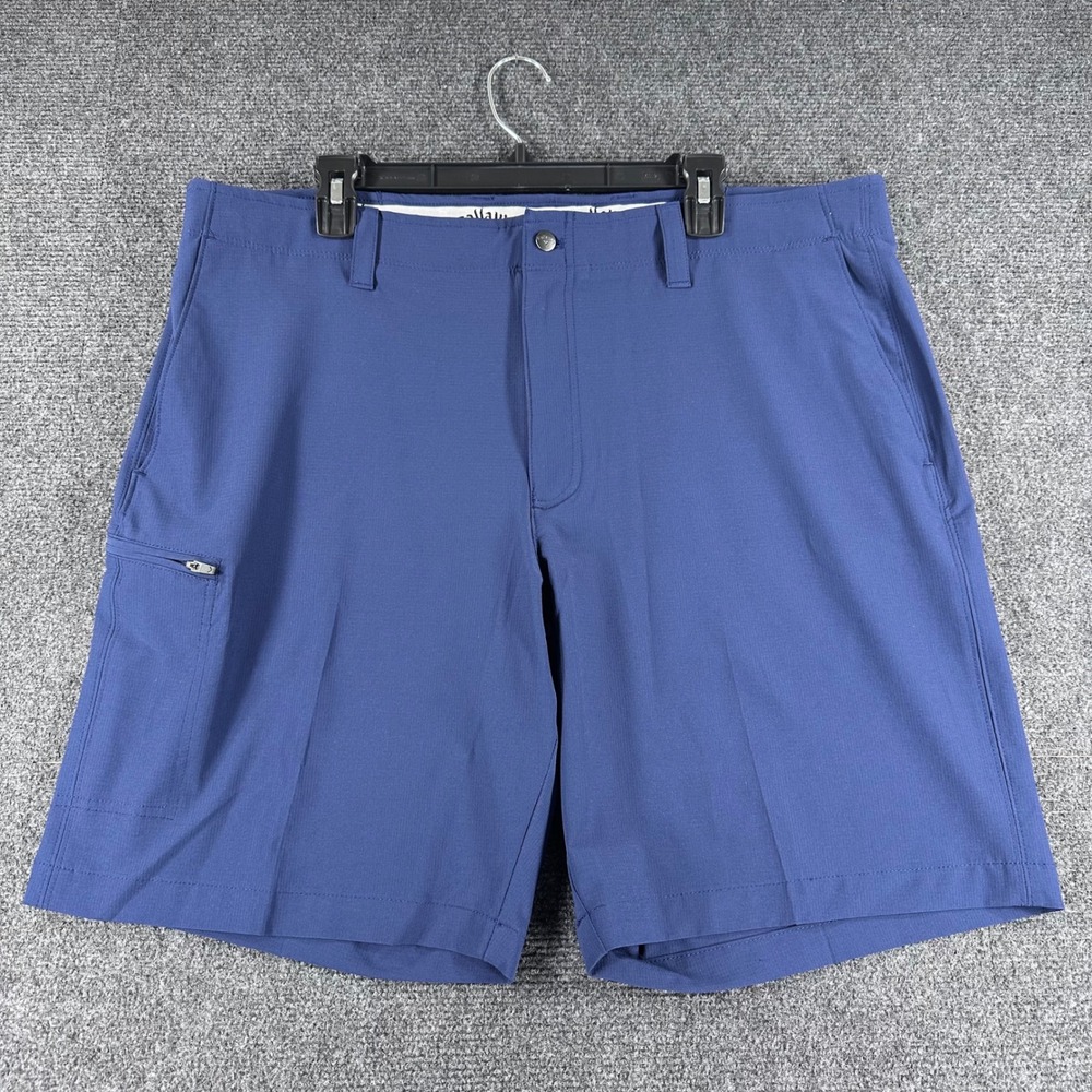 Callaway Golf Shorts Mens 40‎ Blue Ripstop Performance Cargo Pocket Flat Front